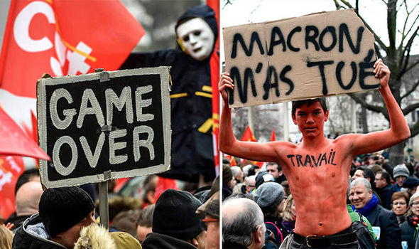 Paris protests France Emmanuel Macron reforms paris riots pictures 935702